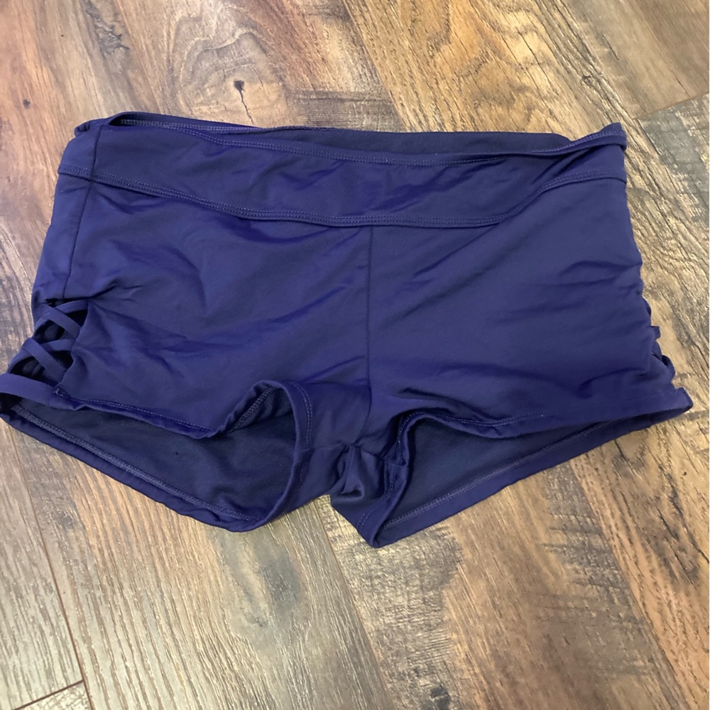 Womens navy blue swimming shorts
